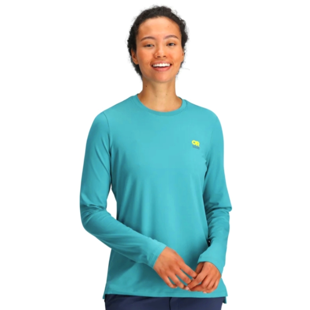 Women's Spectrum Active Ice Long Sleeve T in Turquoise